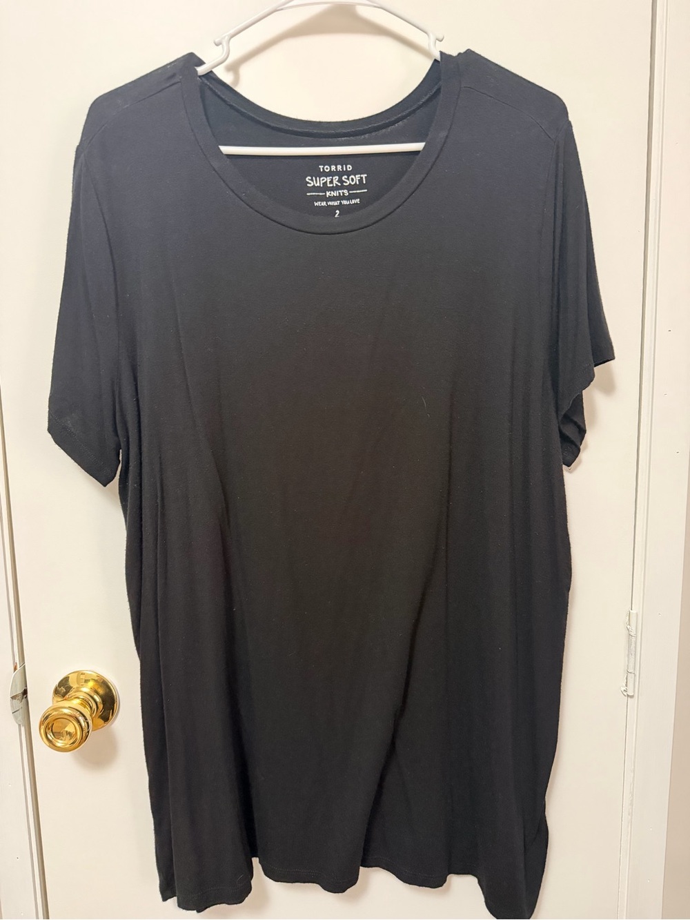 torrid Black Super Soft Crew Neck Short Sleeve Tee